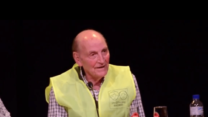 Marcos Ana en el homenaje que le hizo Yayoflautas de Madrid